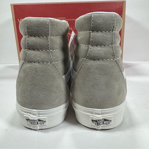 Vans Sk8-Hi Pig Suede Moss Gray Snow White High Top Sneakers Men 11.5 Women 13 - Picture 5 of 12